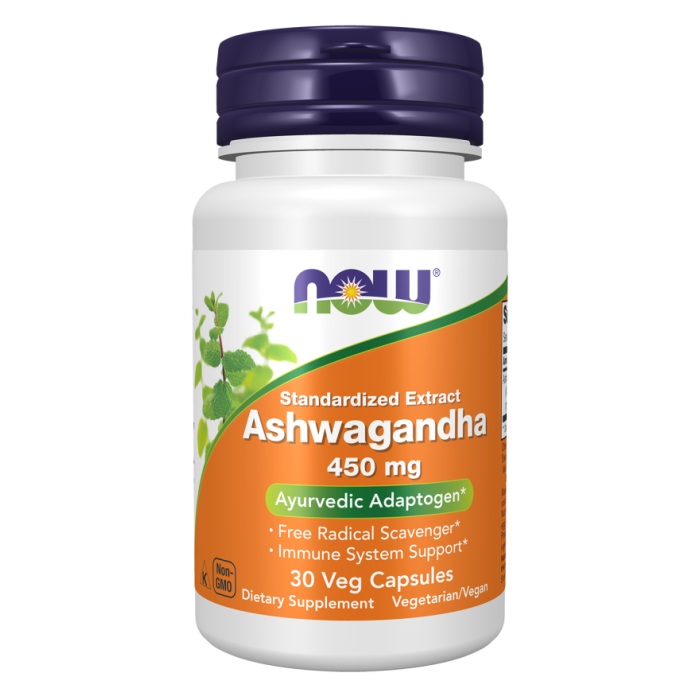 NOW Foods Ashwagandha 450 mg - 30 Veg Capsules