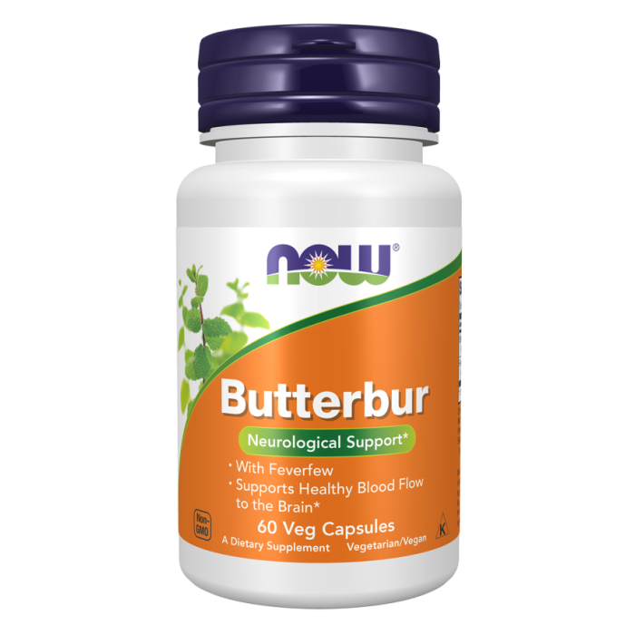 NOW Foods Butterbur - 60 Veg Capsules