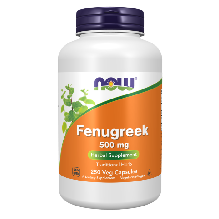 NOW Foods Fenugreek 500 mg - 250 Veg Capsules