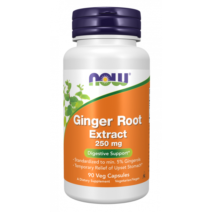 NOW Foods Ginger Root Extract 250 mg - 90 Veg Capsules