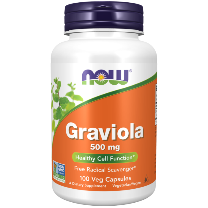 NOW Foods Graviola 500 mg - 100 Veg Capsules