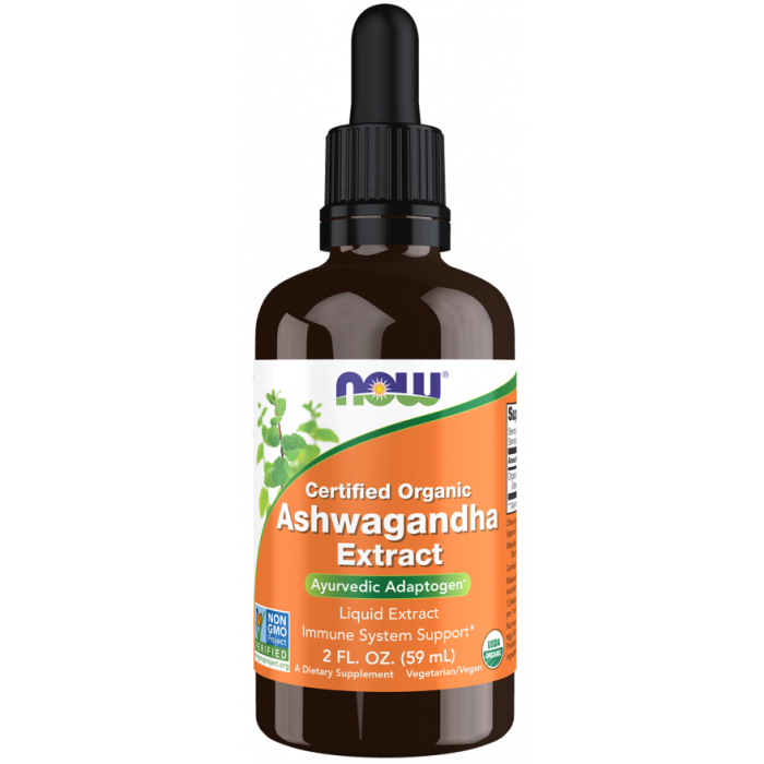 NOW Foods Ashwagandha Extract Liquid, Organic - 2 fl. oz.