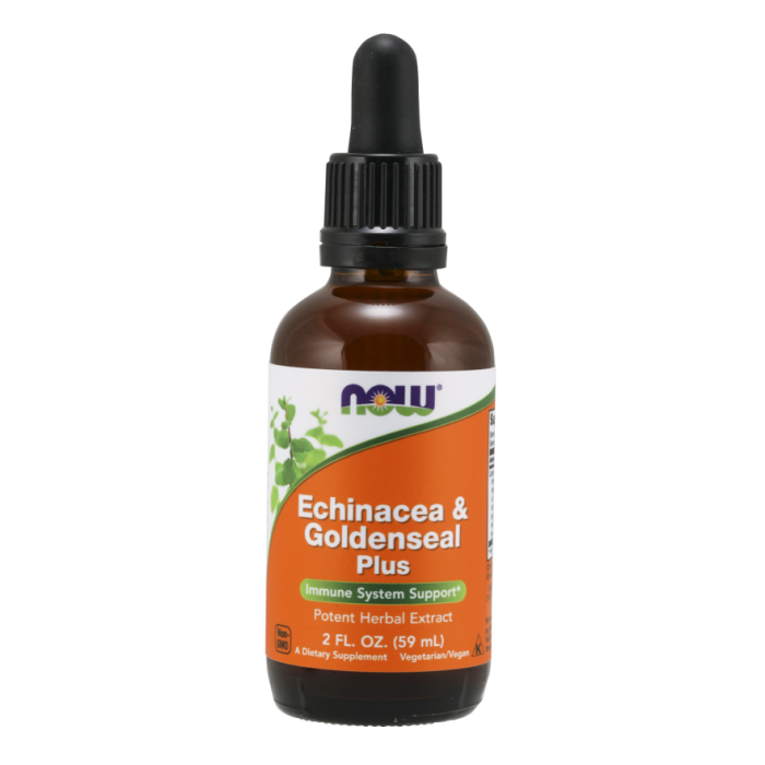 NOW Foods Echinacea & Goldenseal Plus - 2 oz.