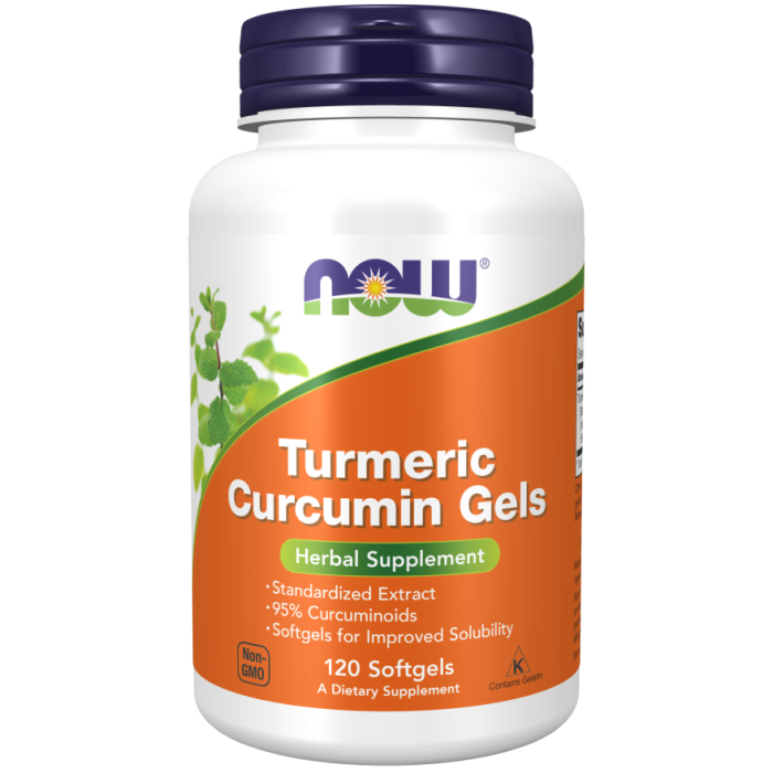 NOW Foods Turmeric Curcumin Gels - 120 Softgels