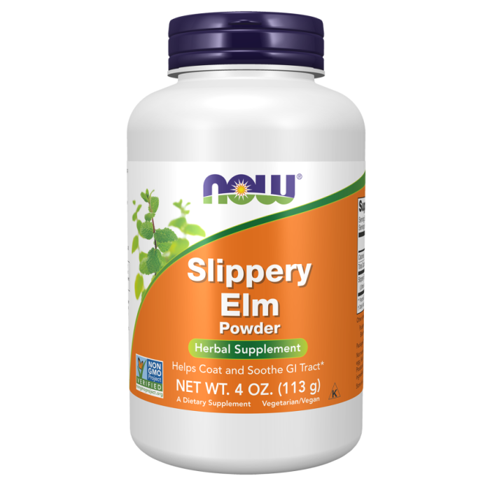 NOW Foods Slippery Elm Powder Vegetarian - 4 oz.