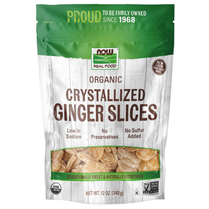 NOW Foods Ginger Slices, Crystallized & Organic - 12 oz.