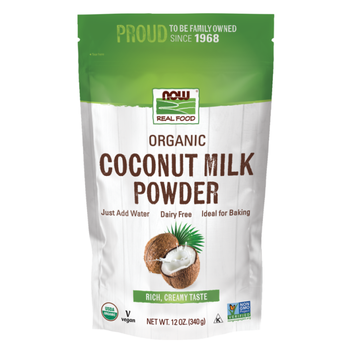 NOW Foods Coconut Milk Powder, Organic - 12 oz.