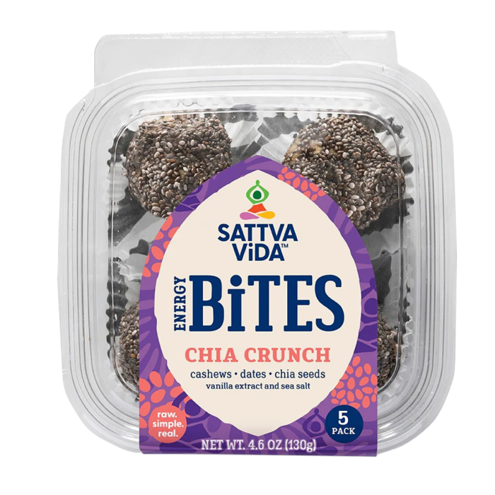 Sattva Vida Chia Crunch Energy Bites - Front view