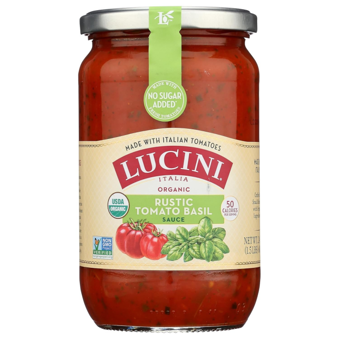 Lucini Organic Tomato Basil Pasta Sauce - Front view