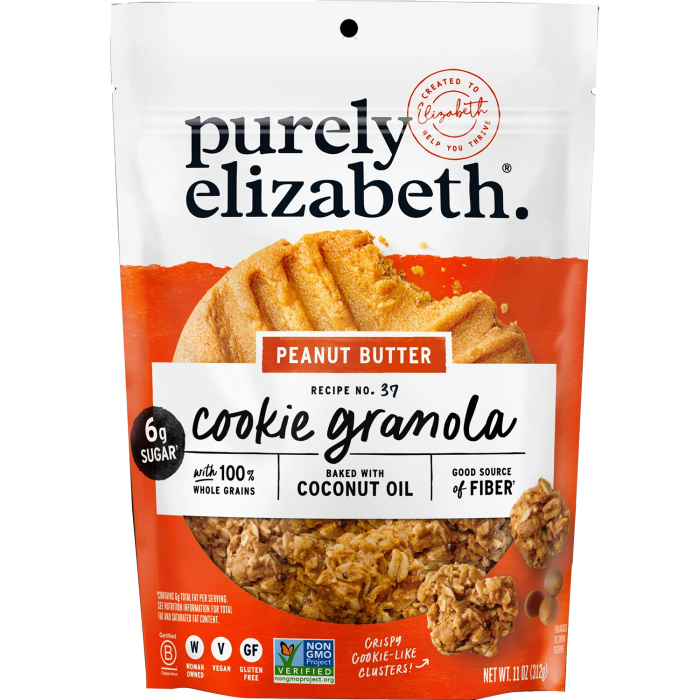 Purely Elizabeth Cookie Granola Peanut Butter - Front view