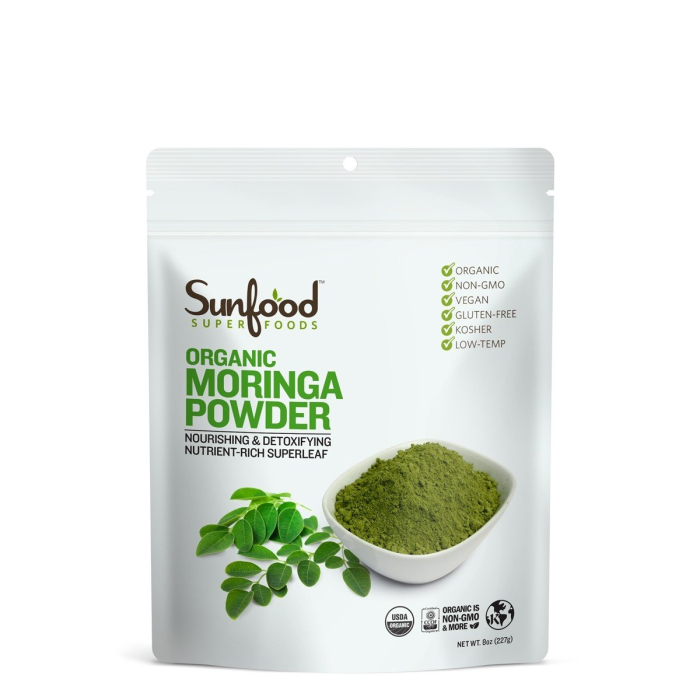 Sunfood Organic Moringa Powder, 8 oz.
