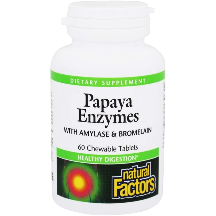 Natural Factors Papaya Enzymes, 60 Chewable Tablets