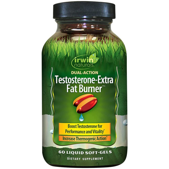 Irwin Naturals Testosterone-Extra Fat Burner, 60 Softgels