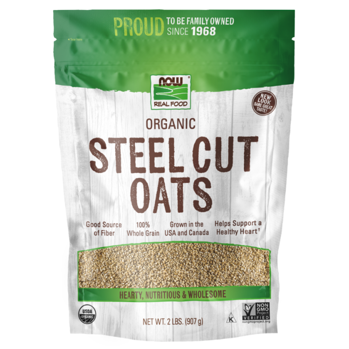 NOW Foods Steel Cut Oats, Organic - 2 lb.