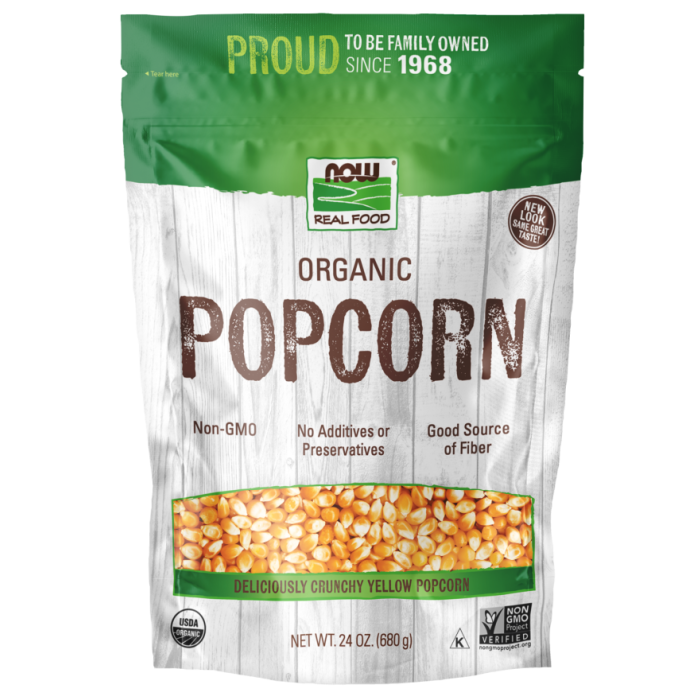 NOW Foods Popcorn, Organic - 24 oz.