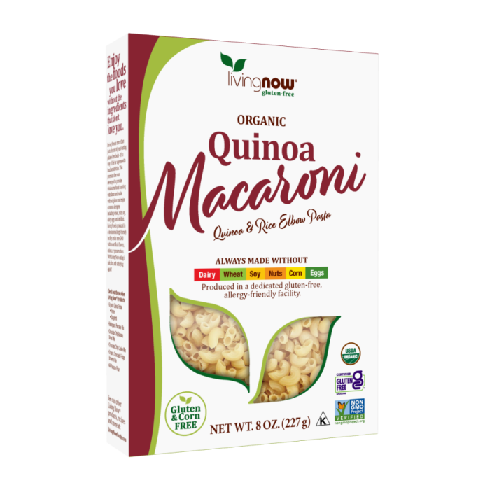 NOW Foods Quinoa Macaroni, Organic - 8 oz.