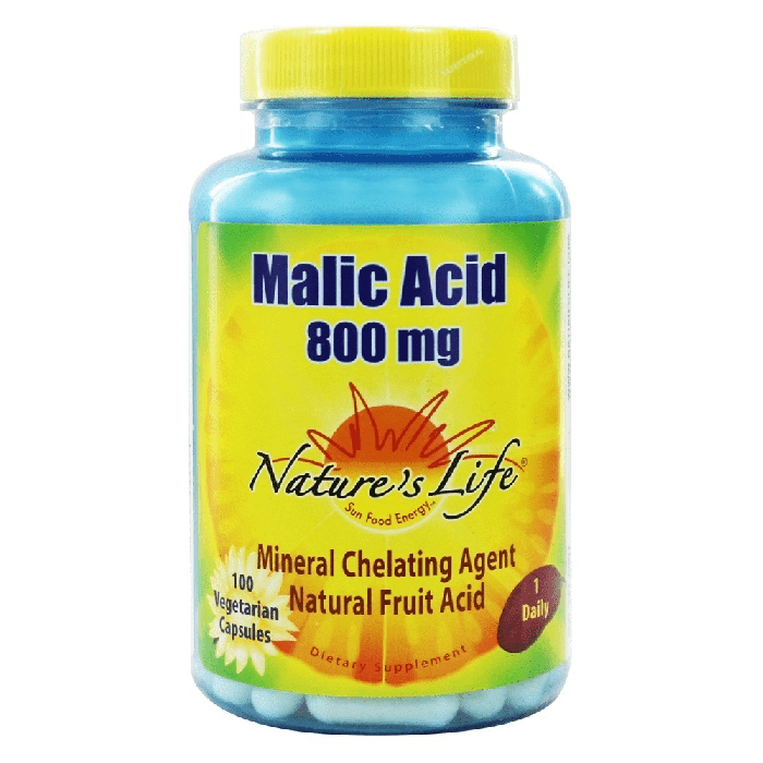 Nature's Life Malic Acid, 100 Vegetable Capsules