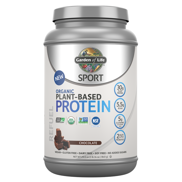 Garden of Life SPORT Organic Plant-Based Protein, Chocolate Flavor, 29.6 oz.