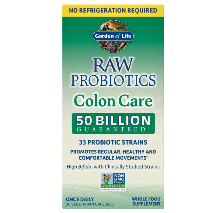 Garden of Life RAW Probiotics Colon Care, Shelf Stable, 30 Capsules