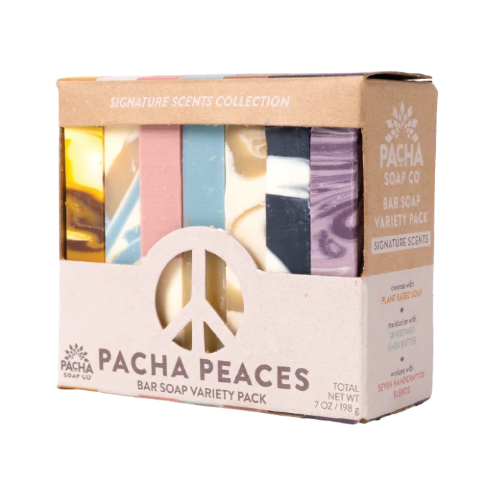 Pacha Soap Co. Pacha Peaces Collection Signature Scents - Front view
