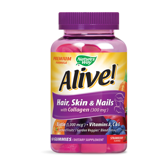 Nature's Way Alive® Hair, Skin & Nails Premium Gummies, 60 Count