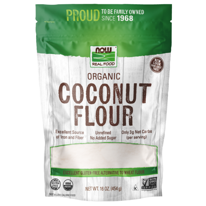 NOW Foods Coconut Flour, Organic - 16 oz.