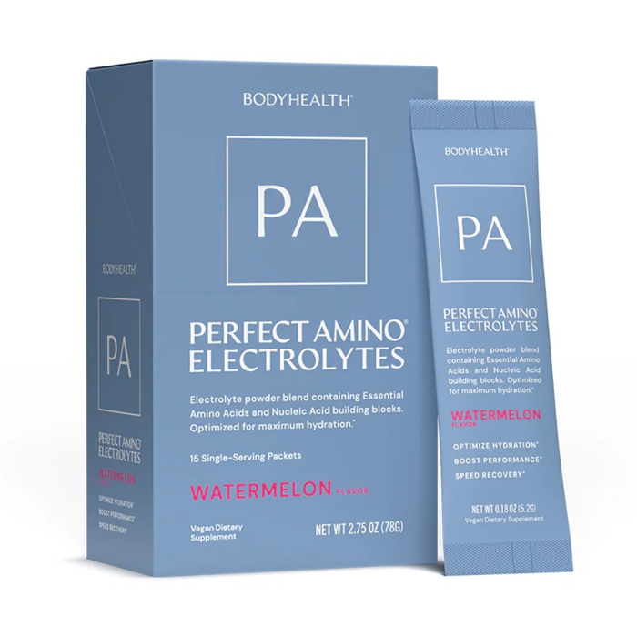 BodyHealth Perfect Amino Electrolytes Watermelon Packets - Front view