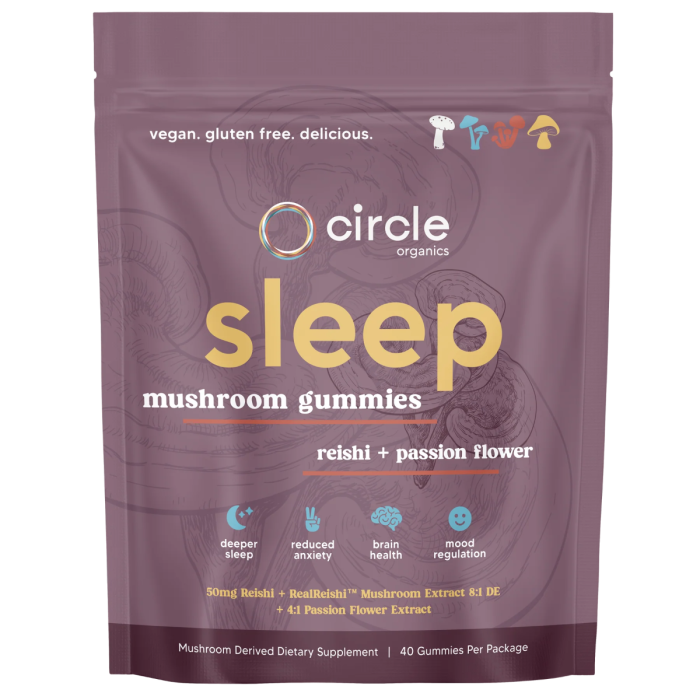 Circle Sleep Mushroom Gummies - Front view