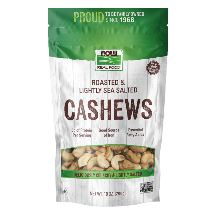 NOW Foods Cashews, Roasted & Salted - 10 oz.