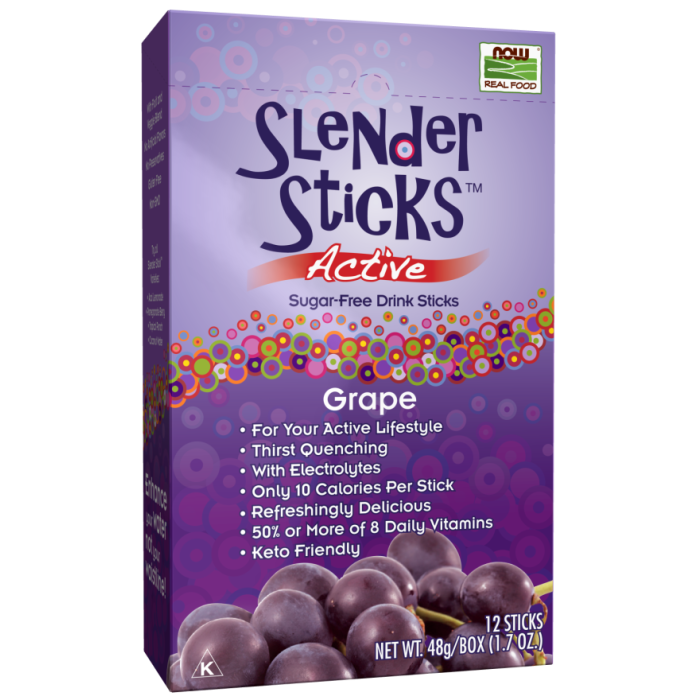 NOW Foods Active Grape Slender Sticks - 12/Box