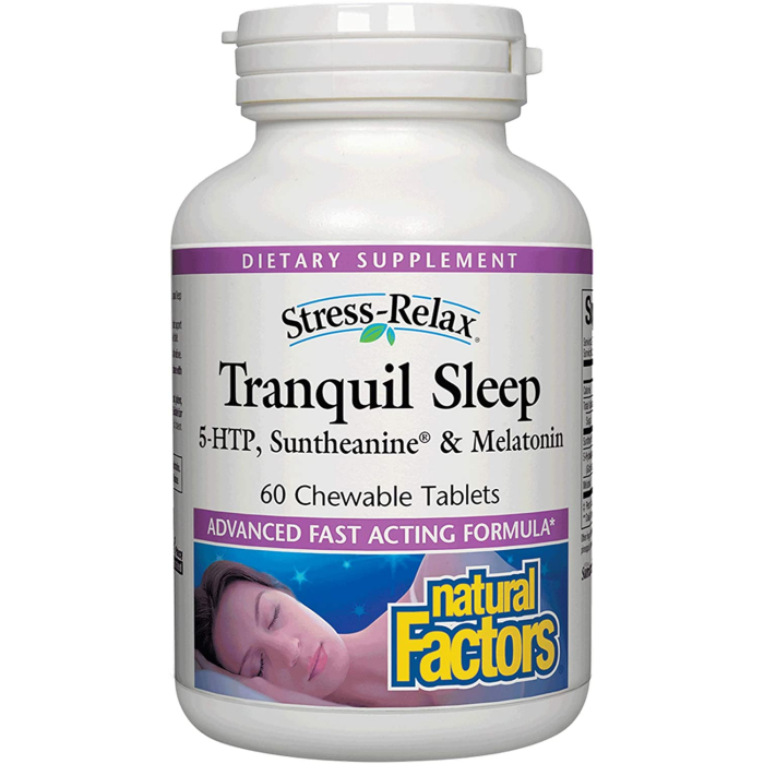 Natural Factors Stress Relax Tranquil Sleep, 60 chewable tablets