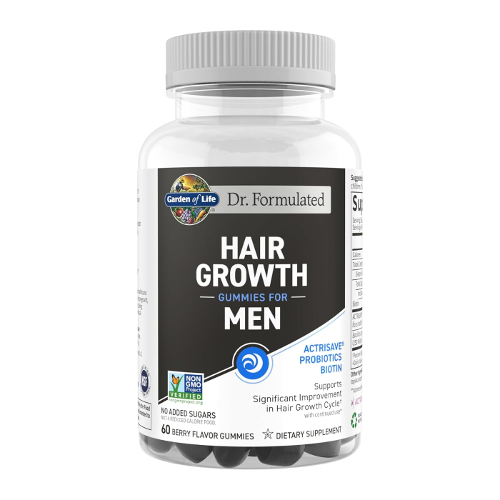 Garden of Life Hair Growth Gummies for Men, 60 Gummies