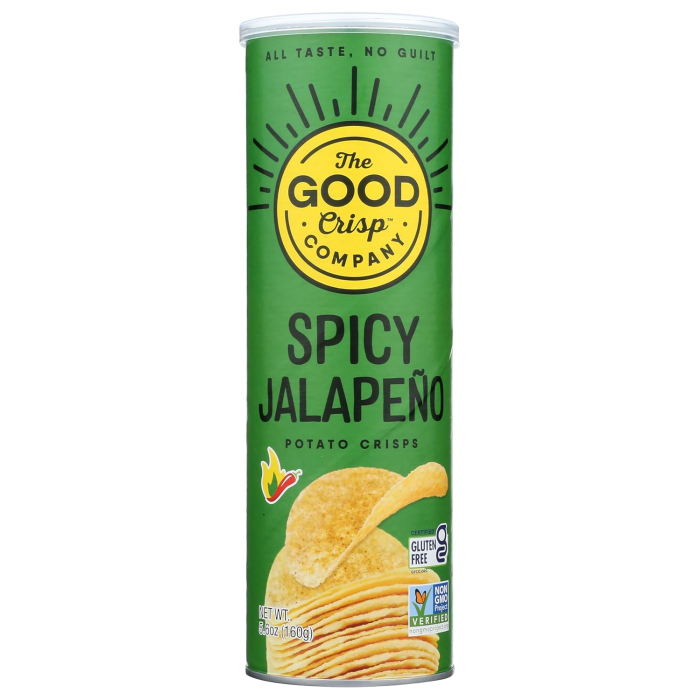 The Good Crisp Company Potato Crisps Jalapeno, 5.6oz.