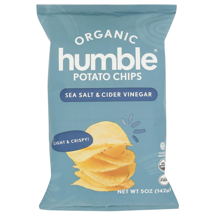 Humble Organic Sea Salt & Cider Vinegar Potato Chips, 5 oz.