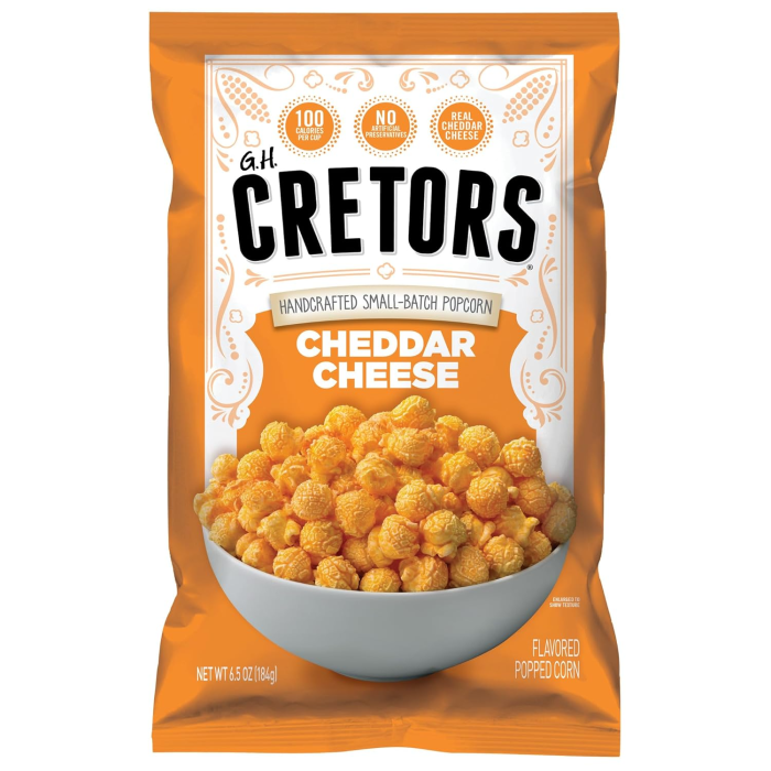 G.H. Cretors Cheddar Cheese Popcorn - Front view