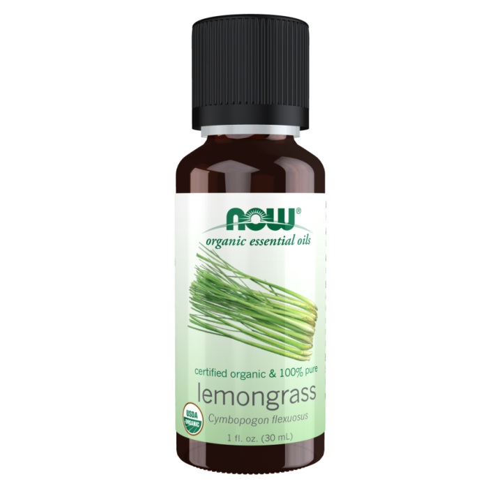 NOW Foods Lemongrass Oil, Organic - 1 fl. oz.