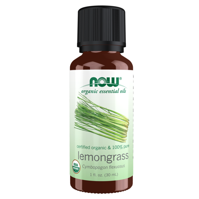 NOW Foods Lemongrass Oil, Organic - 1 fl. oz.