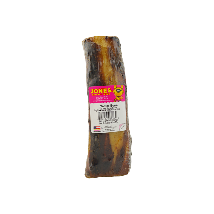 Jones Natural Chews Beef Center Bone, 7in - Front view