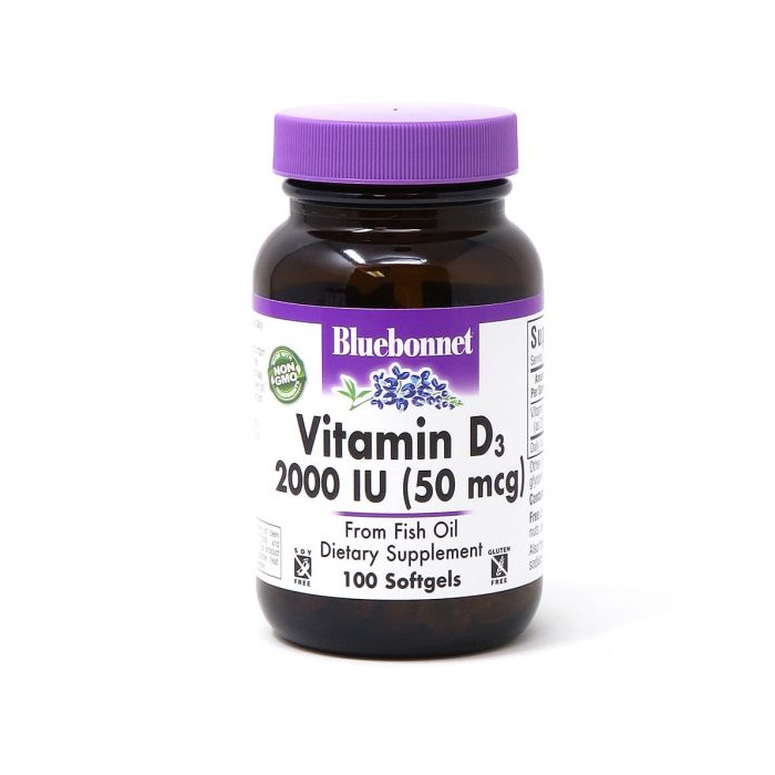 Bluebonnet Vitamin D3, 2,000 IU