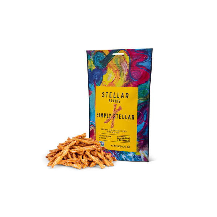 Stellar Pretzel Braids Snack Simply Stellar - Front view