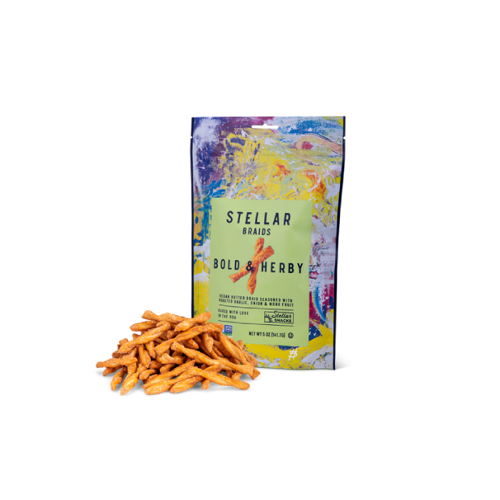 Stellar Pretzel Braids Snack Bold & Herby - Front view