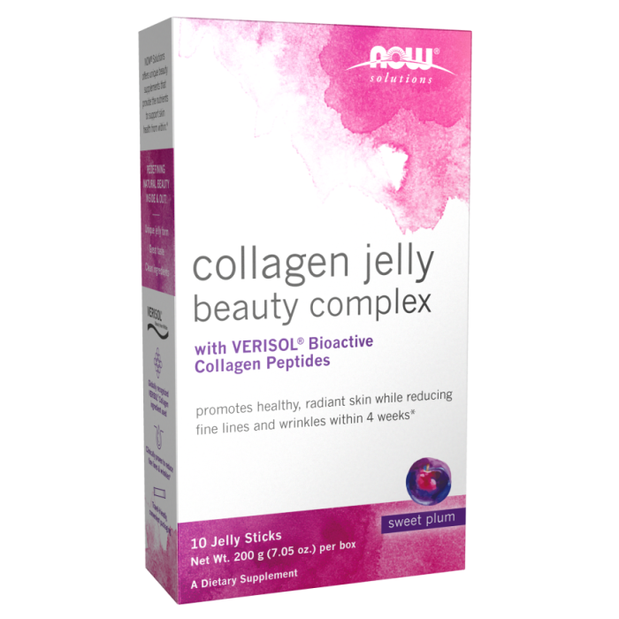 NOW Foods Collagen Jelly Beauty Complex, Sweet Plum - 10 Jelly Sticks