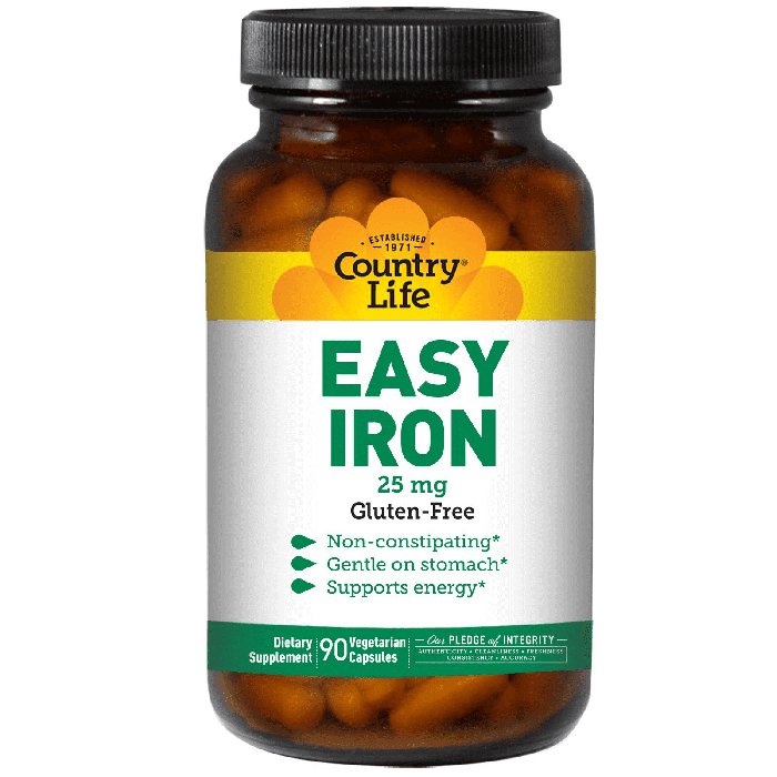 Country Life Easy Iron, 90 Veg Caps