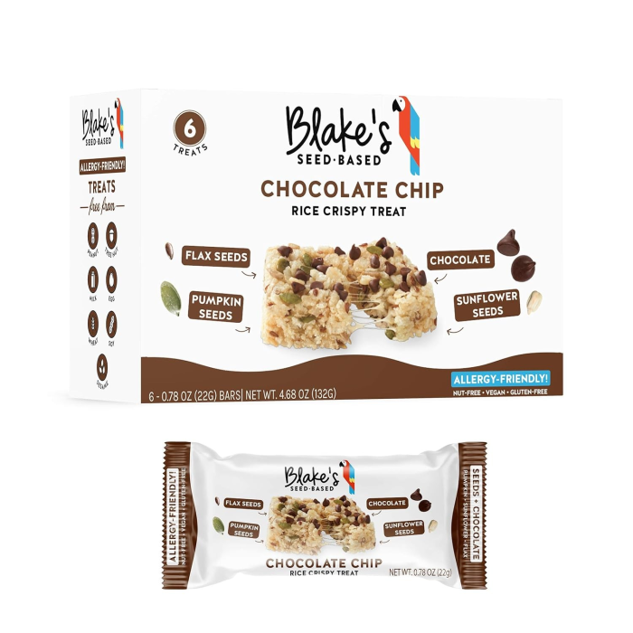 Blakes Seed Based Chocolate Chip Rice Crisp - Front view