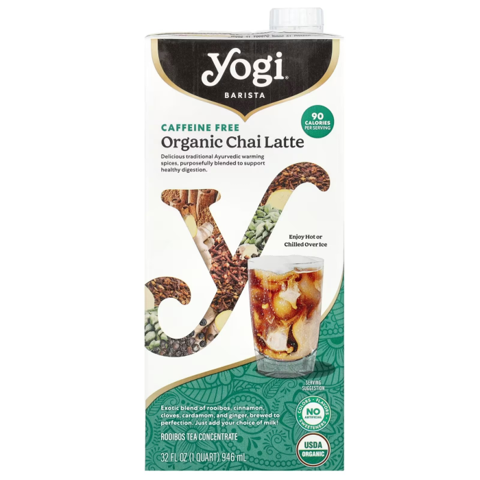 Yogi Barista Caffeine-Free Organic Chai Latte - Front view