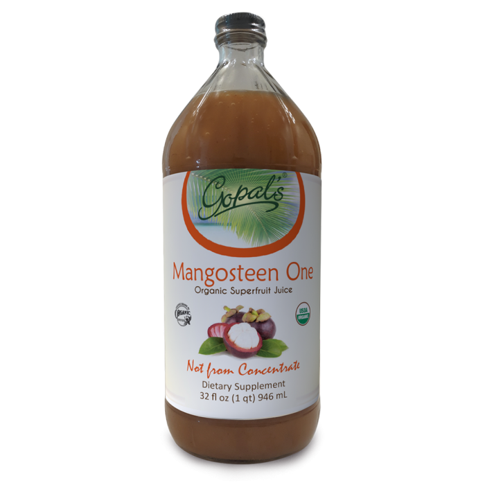 Gopal's Organic Mangosteen One Superfruit Juice - Front view