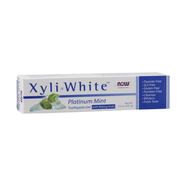 NOW Foods Xyliwhite™ Platinum Mint Toothpaste Gel with Baking Soda - 6.4 oz.