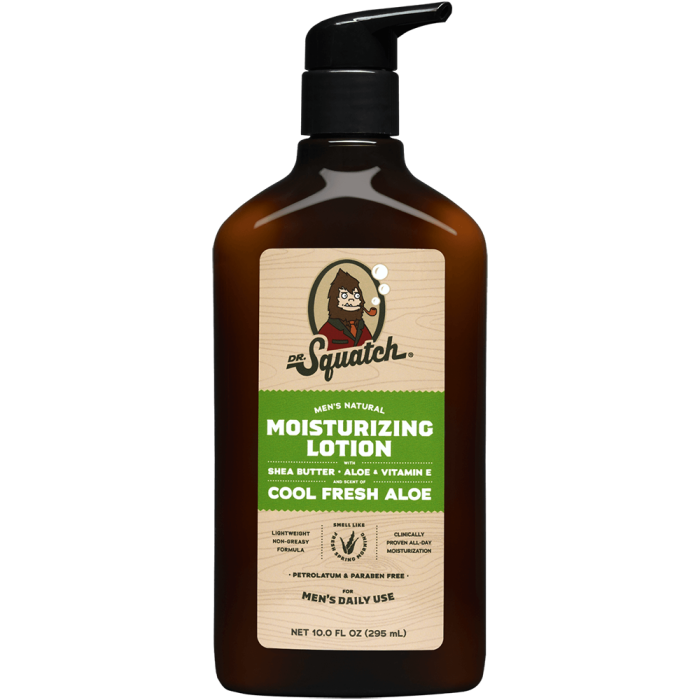 Dr. Squatch Cool Fresh Aloe Moisturizing Lotion - Front view