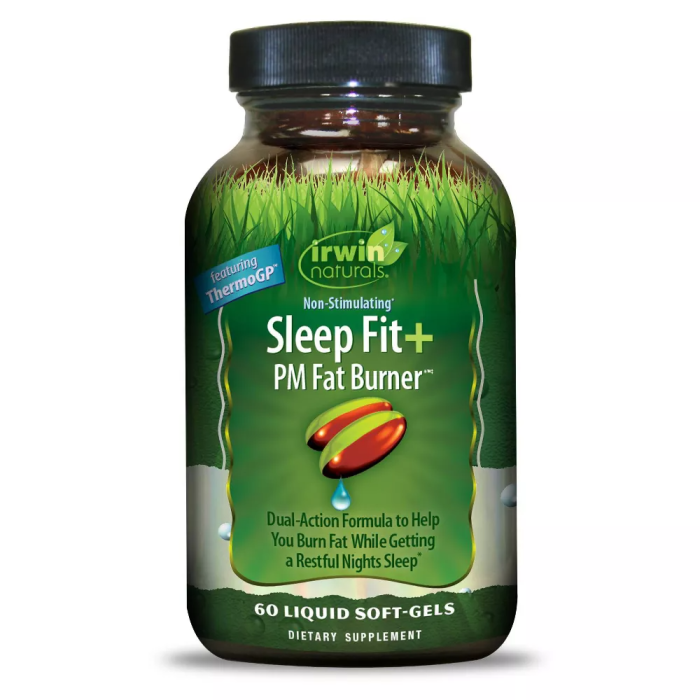 Irwin Naturals Sleep Fit + PM Fat Burner - Front view