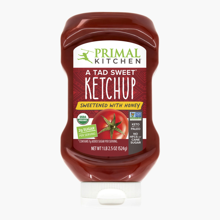 Primal Kitchen, A Tad Sweet Ketchup, Sweetened with Honey - Front view